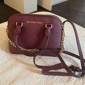 Authentic MICHAEL KORS Burgundy over-the-shoulder Bag